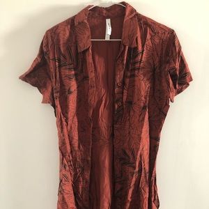 RVCA button-down short sleeved dress